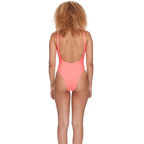 NWT Eidon Surf "Live, Travel, Surf"  blush peach one piece swimsuit, L - Picture 3 of 7